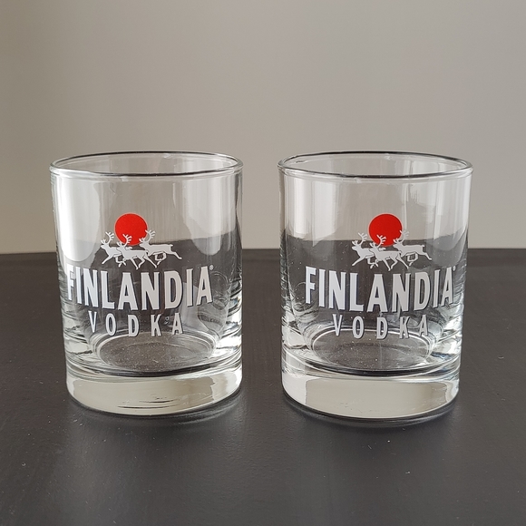 90s vintage | Finlandia Vodka lowball glasses - Picture 7 of 7